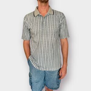 90s Van Heusen Light blue gray polo